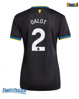 Manchester United Diogo Dalot #2 Tricou Fotbal Replică 2025-26 Femei Treilea